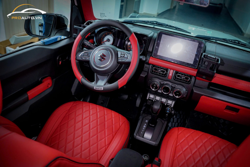 Bọc da vô lăng - Đổi màu nội thất xe Suzuki Jimny