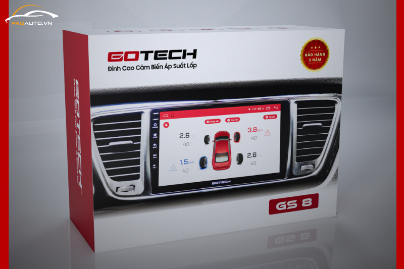 Cảm biến áp suất lốp Gotech GS8 kết hợp màn hình Android