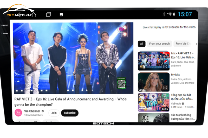 Gotech GT2K 360 màn hình đa phương tiện giải trí