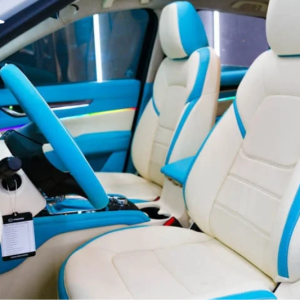 Mẫu bọc da ghế xe Mazda CX-5 2025 màu trắng xanh