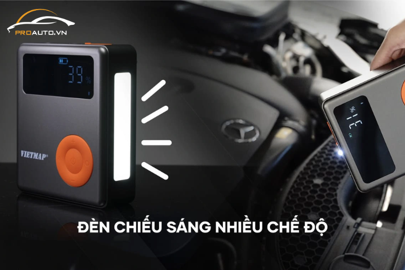 Nâng cấp đèn pin chiếu sáng trên kích bình bơm lốp Vietmap DK-MF139