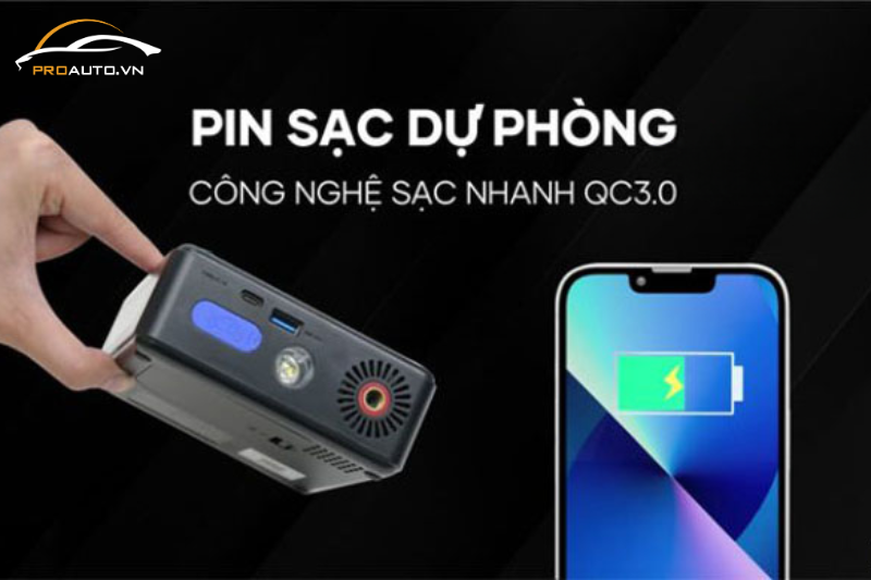 Sạc dự phòng kích bình bơm lốp Vietmap DK-MF139 dung lượng lớn 