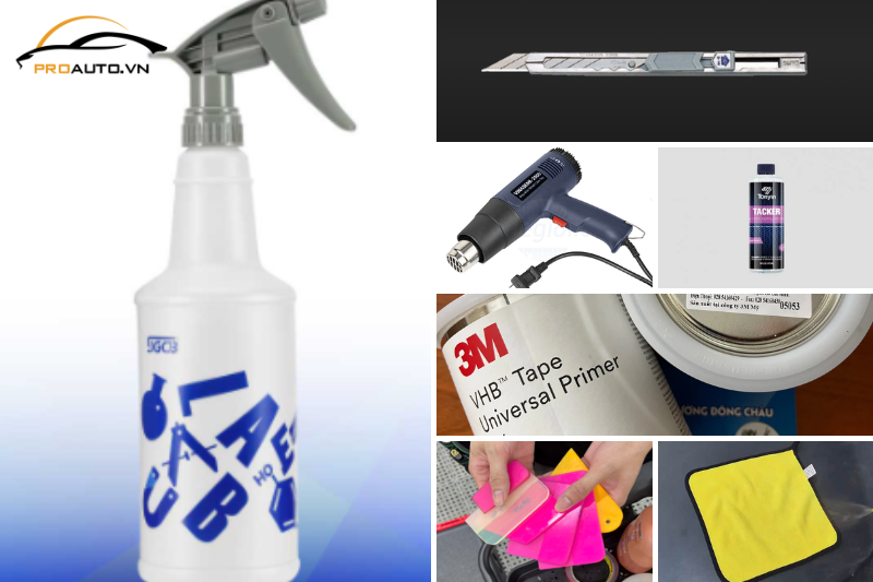 Bộ dụng cụ cắt dán phim PPF ô tô - Khóa học dán PPF ô tô