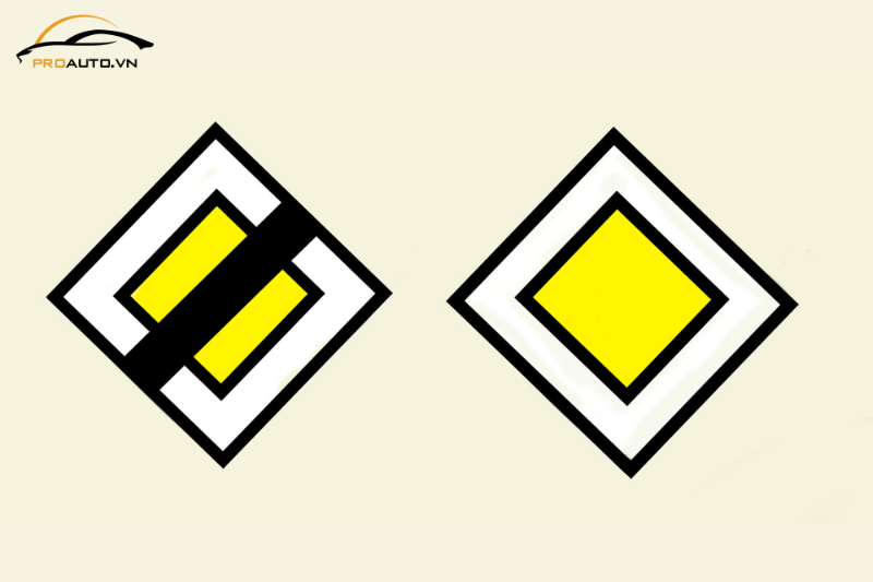 Dạng hình biển báo giao thông - Hình thoi