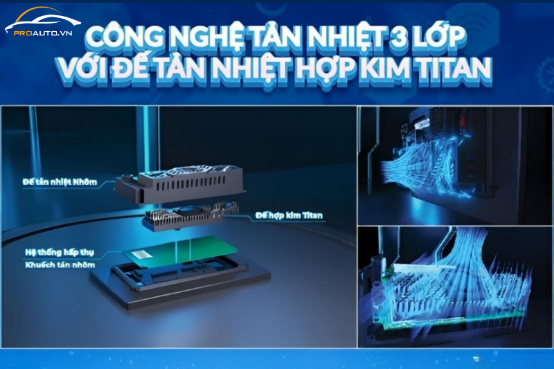 Màn hình Zestech ZX ADAS+ TC tản nhiệt 3 lớp với công nghệ làm mát