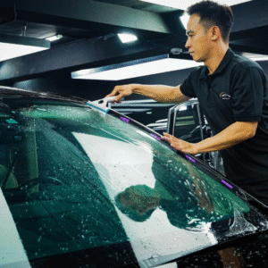 Dán phim cường lực kính lái SAP