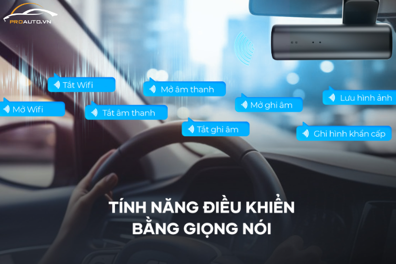 Camera hành trình Vietmap TS-3K cho phép điều khiển bằng giọng nói