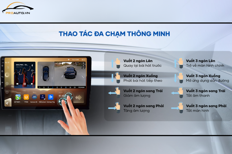Điều khiển màn hình Teyes CC3L 360 bằng cử chỉ, giọng nói