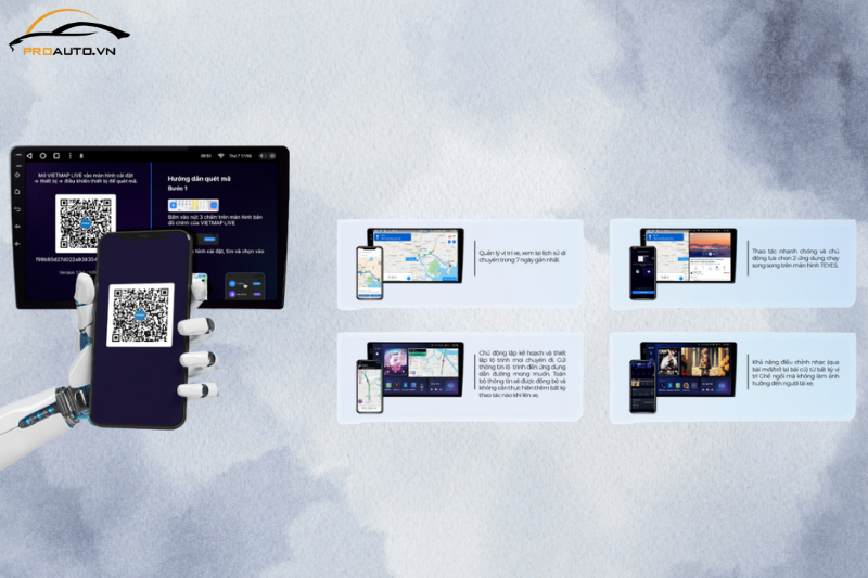 Quản lý màn hình Teyes CC3L 360 từ VietMap Connect