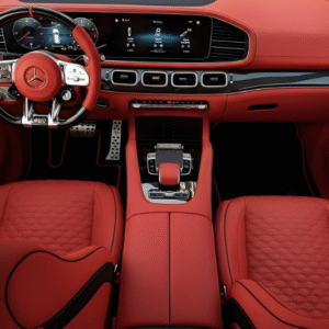 Bọc ghế da xe Mercedes GLE 53 phiên bản đỏ quý phái