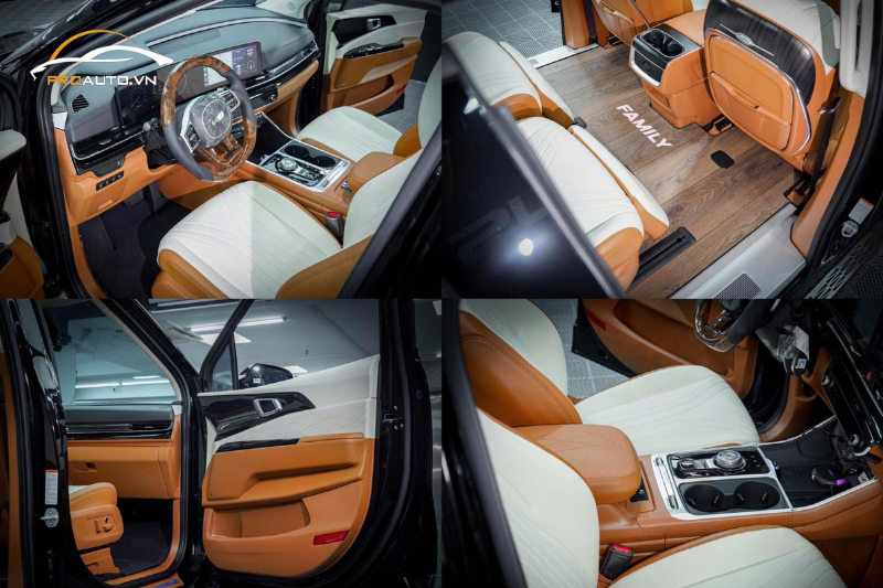 Carnival đổi màu nội thất Nâu Kem tại PROAUTO