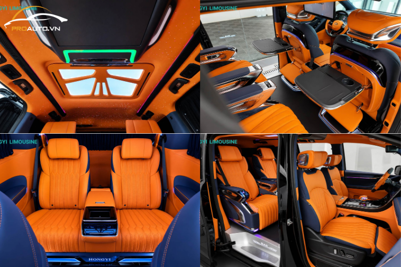 Gói độ Limousine phối cam Hermes và đen nổi bật